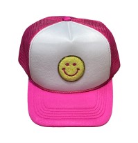 Trucker Hat - Chenille Yellow Smiley